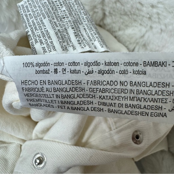 Zara Girls White One Piece Denim Romper Jumpsuit Size 9 - Picture 8 of 10